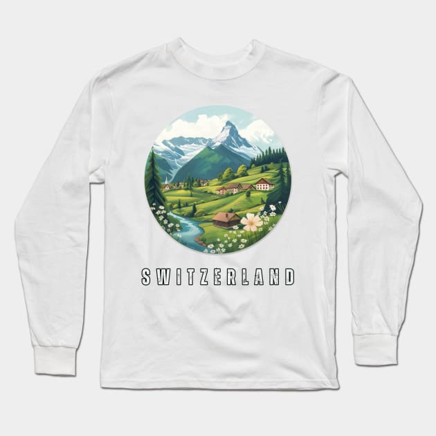 Switzerland Long Sleeve T-Shirt by Mary_Momerwids